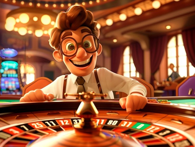 Dealer live Hot Pot di studio casinolevant dengan kartu dan chip